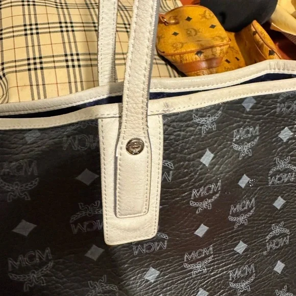 MCM Black and Gray Women's Tote Neverfull Bag